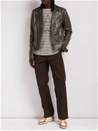 GOLDEN GOOSE - Chiodo Distressed Bull Leather Jacket