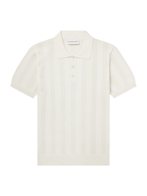 Photo: Frescobol Carioca - Vidal Cotton Polo Shirt - Neutrals