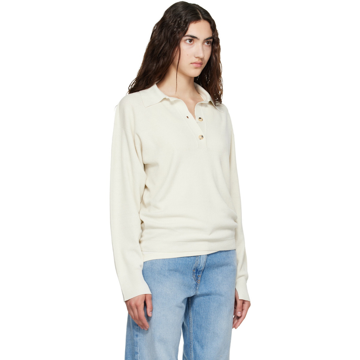 Calvin Klein Collection Off-White Helga Polo