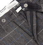 Off-White - Checked Herringbone Cargo Trousers - Gray