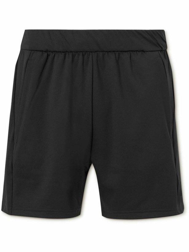 Photo: adidas Sport - Straight-Leg Logo-Print Recycled AEROREADY Jersey Shorts - Black