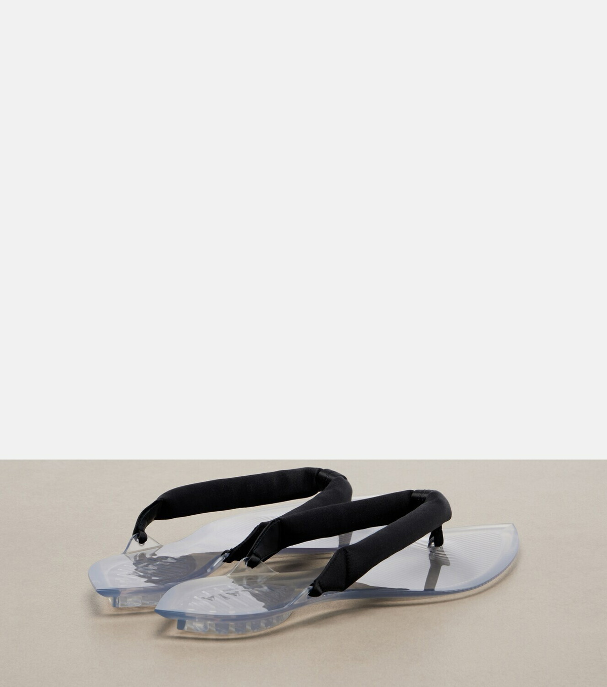 Alaïa Invisible satin thong sandals