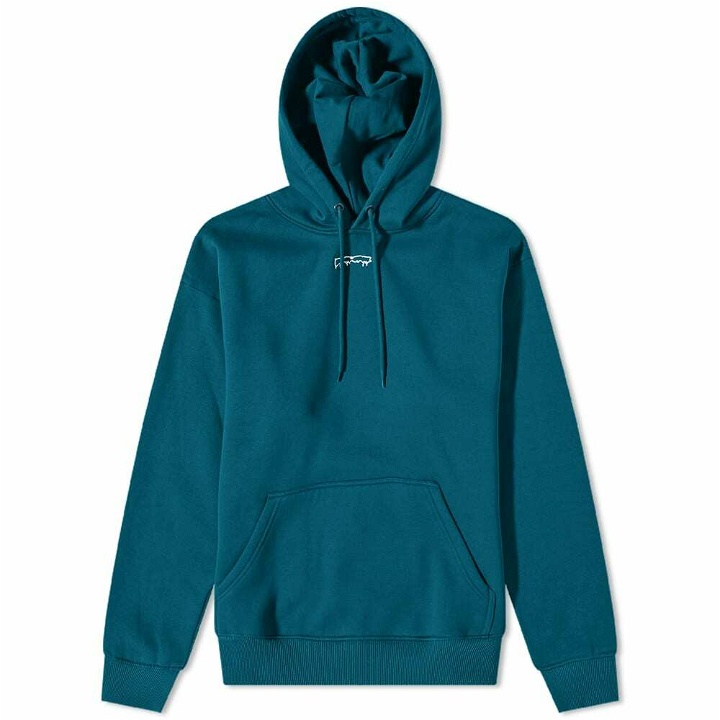 Photo: Fucking Awesome Men's Outline Drip Hoody in Teal