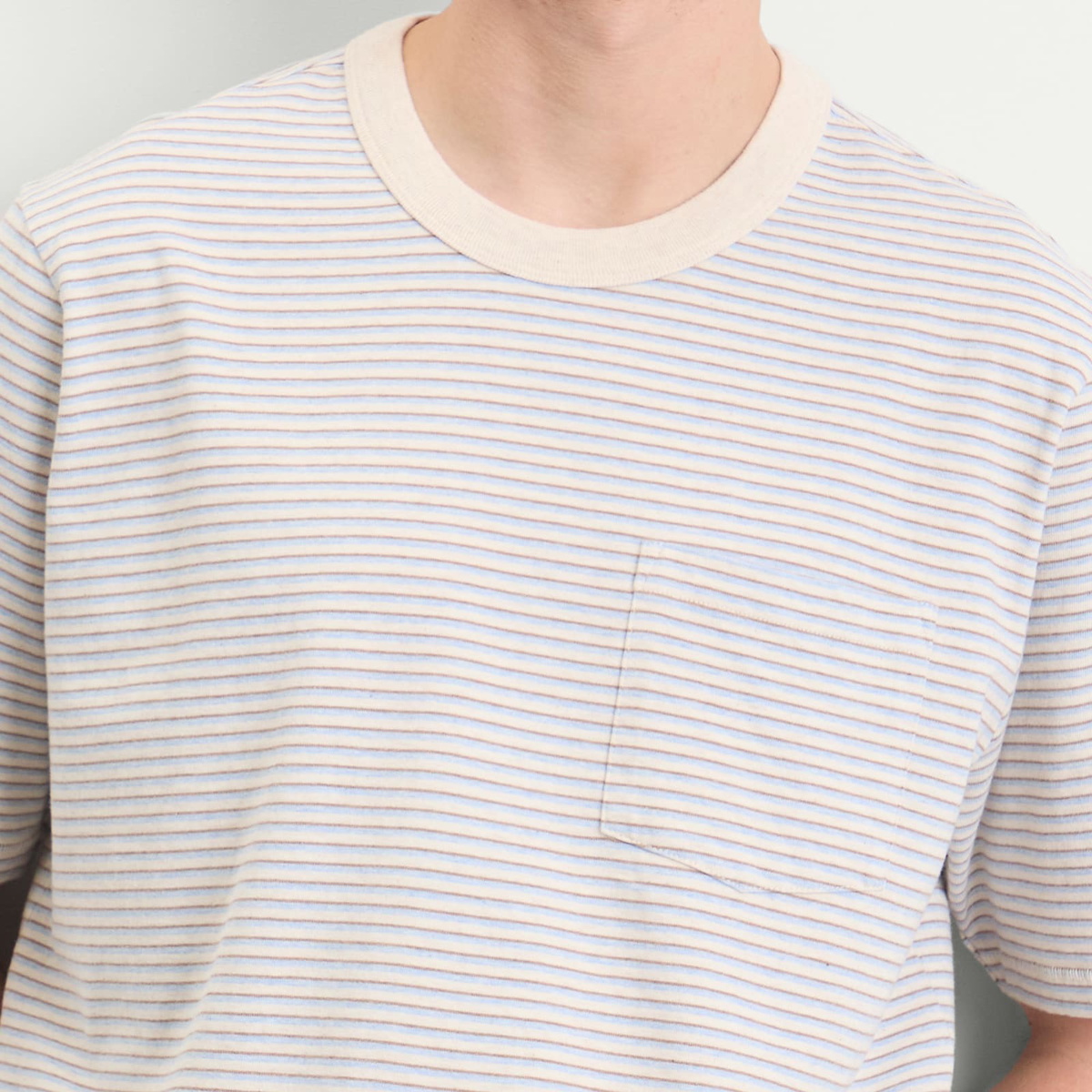 Corridor Men's Stripe T-Shirt in Light Blue