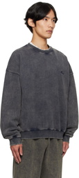 We11done Navy Bleached Sweatshirt
