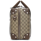 Gucci Beige GG Supreme Weekender Duffle Bag
