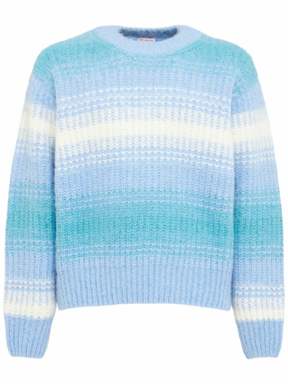【送料&関税込】Kenzo Striped Wool Sweater KENZO Sweater Womens Sz S Beige Wool Embroidered Multicolor