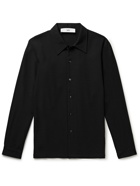 Séfr - Ripley Embroidered Cotton-Seersucker Shirt - Black