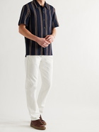 MR P. - Striped Woven Shirt - Blue - L