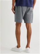Oliver Spencer Loungewear - Straight-Leg Striped Cotton-Jersey Drawstring Shorts - Blue