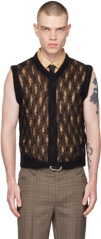 Photo: Ernest W. Baker Black V-Neck Vest