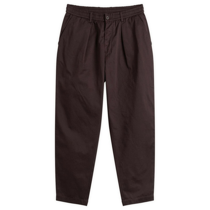 Photo: Universal Works Men's Twill Pleated Track Pant in Brown