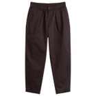 Universal Works Men's Twill Pleated Track Pant in Brown