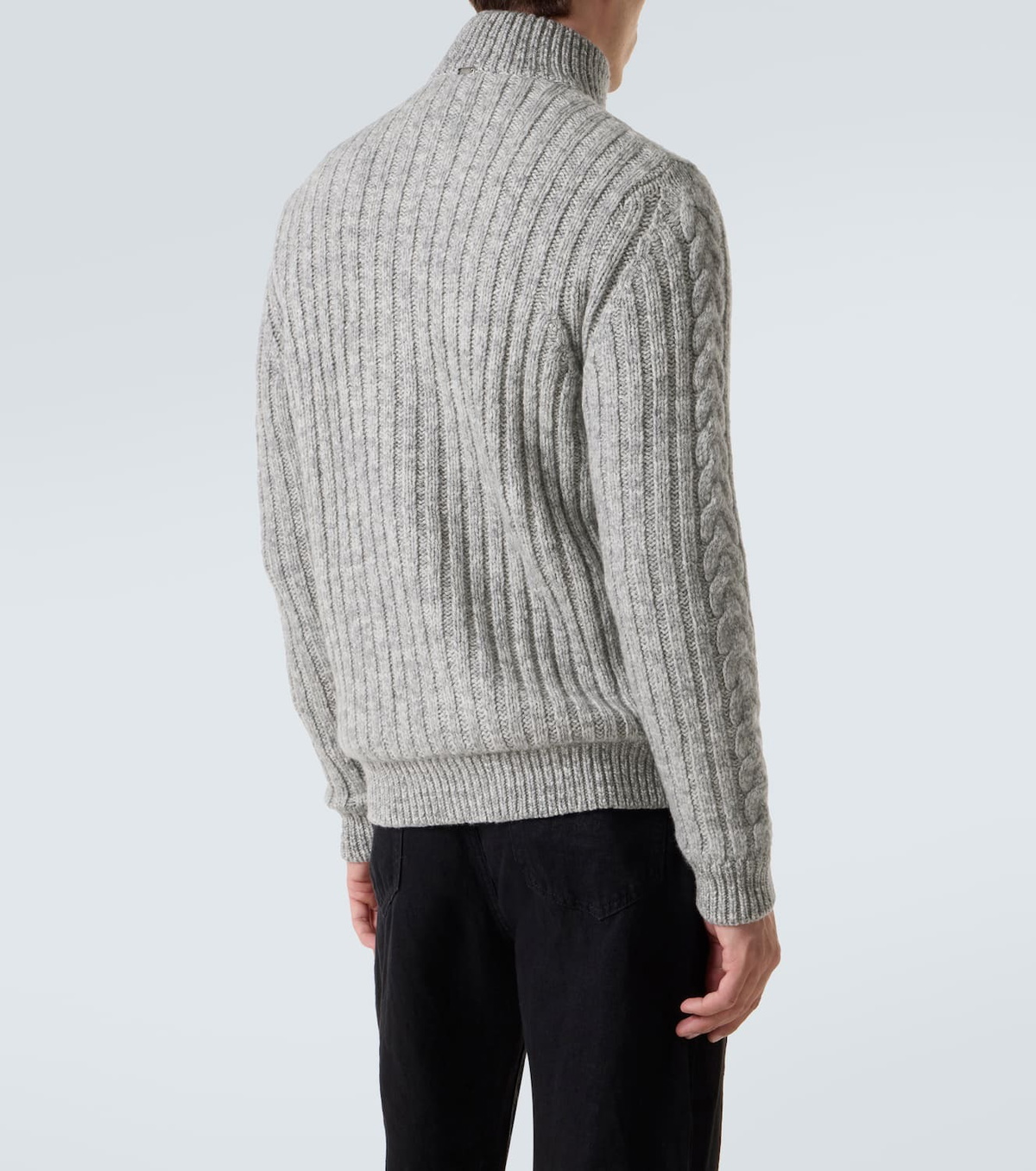 Herno Cable-knit wool jacket