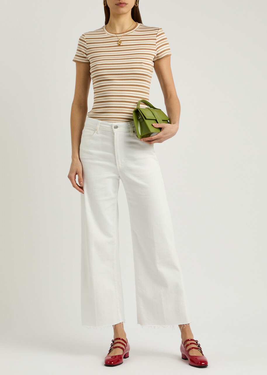 Paige Chantrelle Striped Ribbed-knit T-shirt Stripe