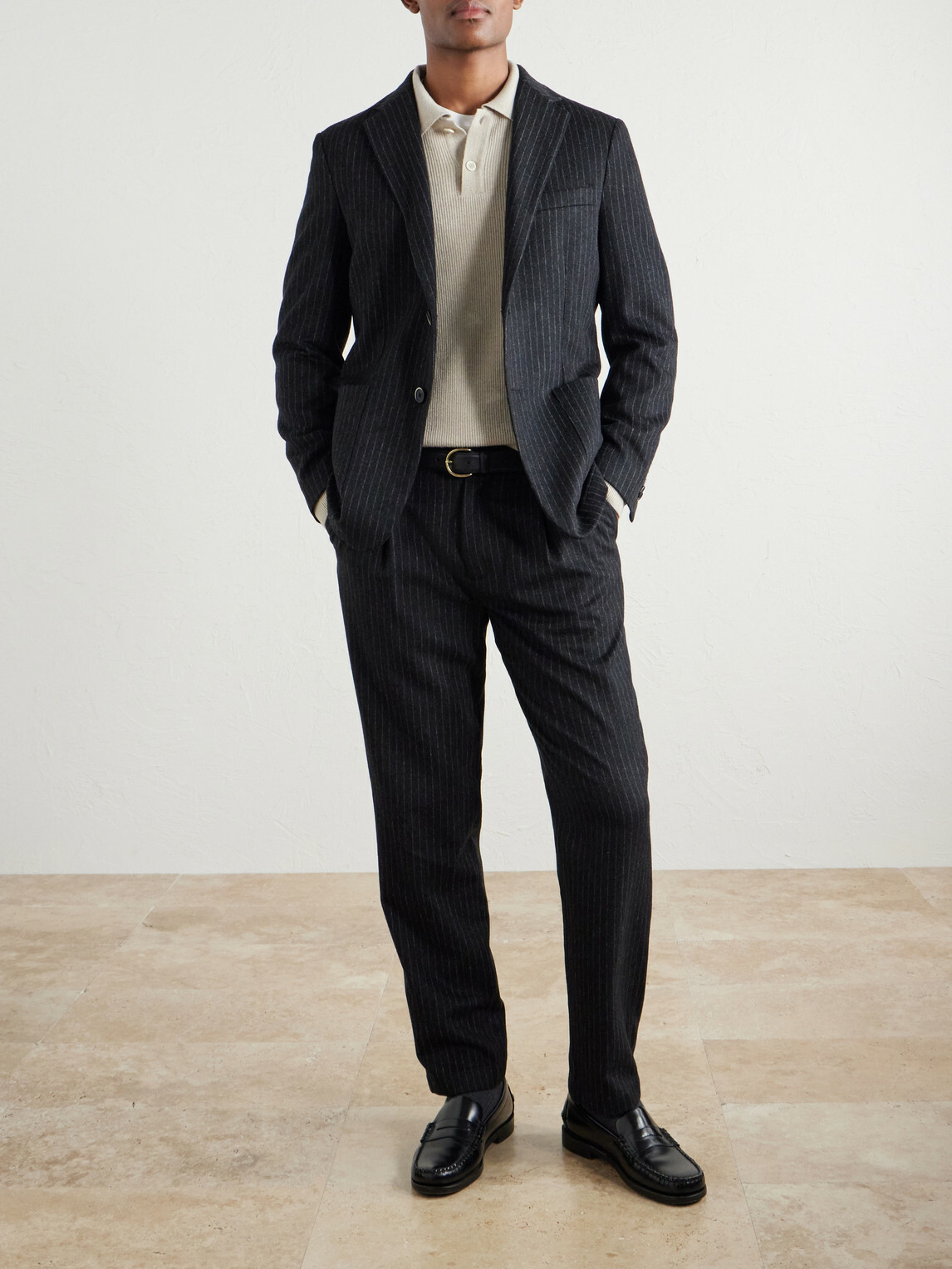 Barena - Pinstriped Wool-Blend Blazer - Gray