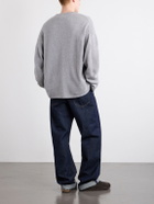 The Elder Statesman - Dume Brushed-Cashmere Sweater - Gray