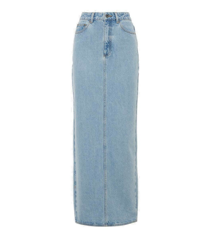 Photo: Self-Portrait Denim maxi skirt