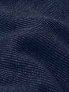 Loro Piana - Ribbed Cashmere, Linen and Silk-Blend Sweater - Blue