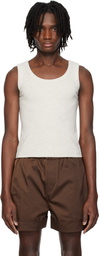 RECTO Gray Scoop Neck Jersey Tank Top