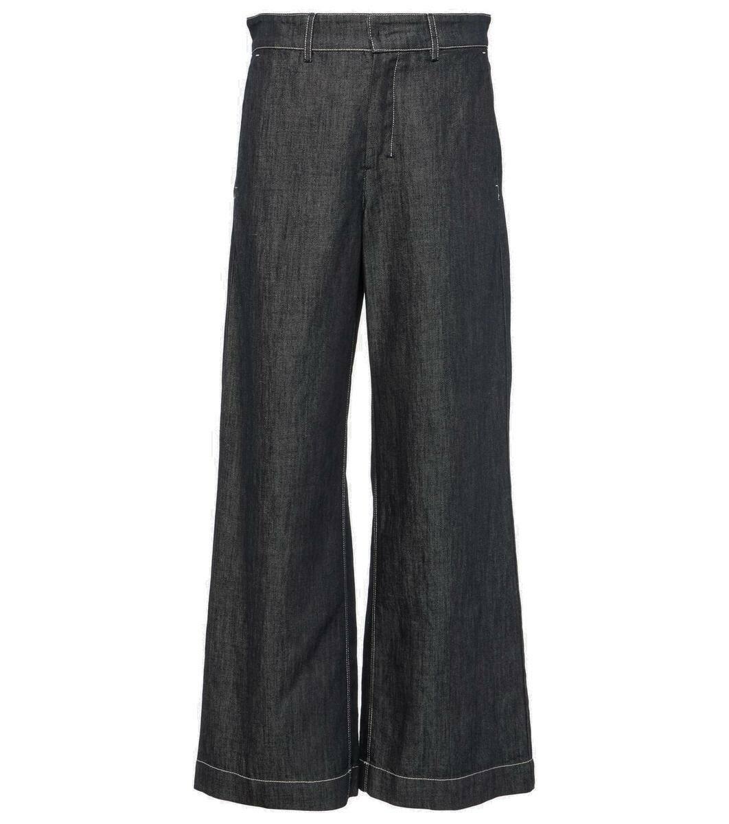 送料関税込【'S Max Mara】Fresis cropped high-rise jeans Fresis cropped high-rise straight jeans in blue - S Max Mara
