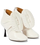 Loewe Pleated-buckle leather ankle boots