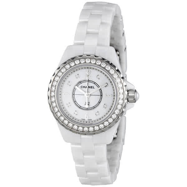 Photo: Chanel J12 Mother of Pearl White Ceramic Ladies Watch H2572