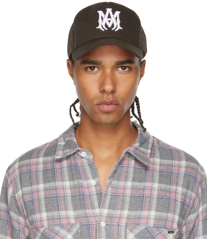 Photo: AMIRI Brown M.A Logo Trucker Cap