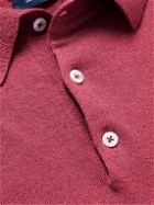 Drake's - Linen and Cotton-Blend Polo Shirt - Red