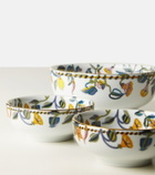 La DoubleJ Borboni White set of 2 porcelain snack bowls