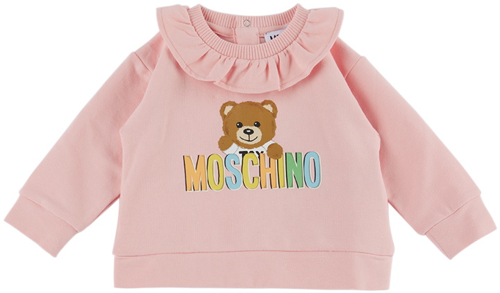 Photo: Moschino Baby Pink Ruffled Sweatshirt