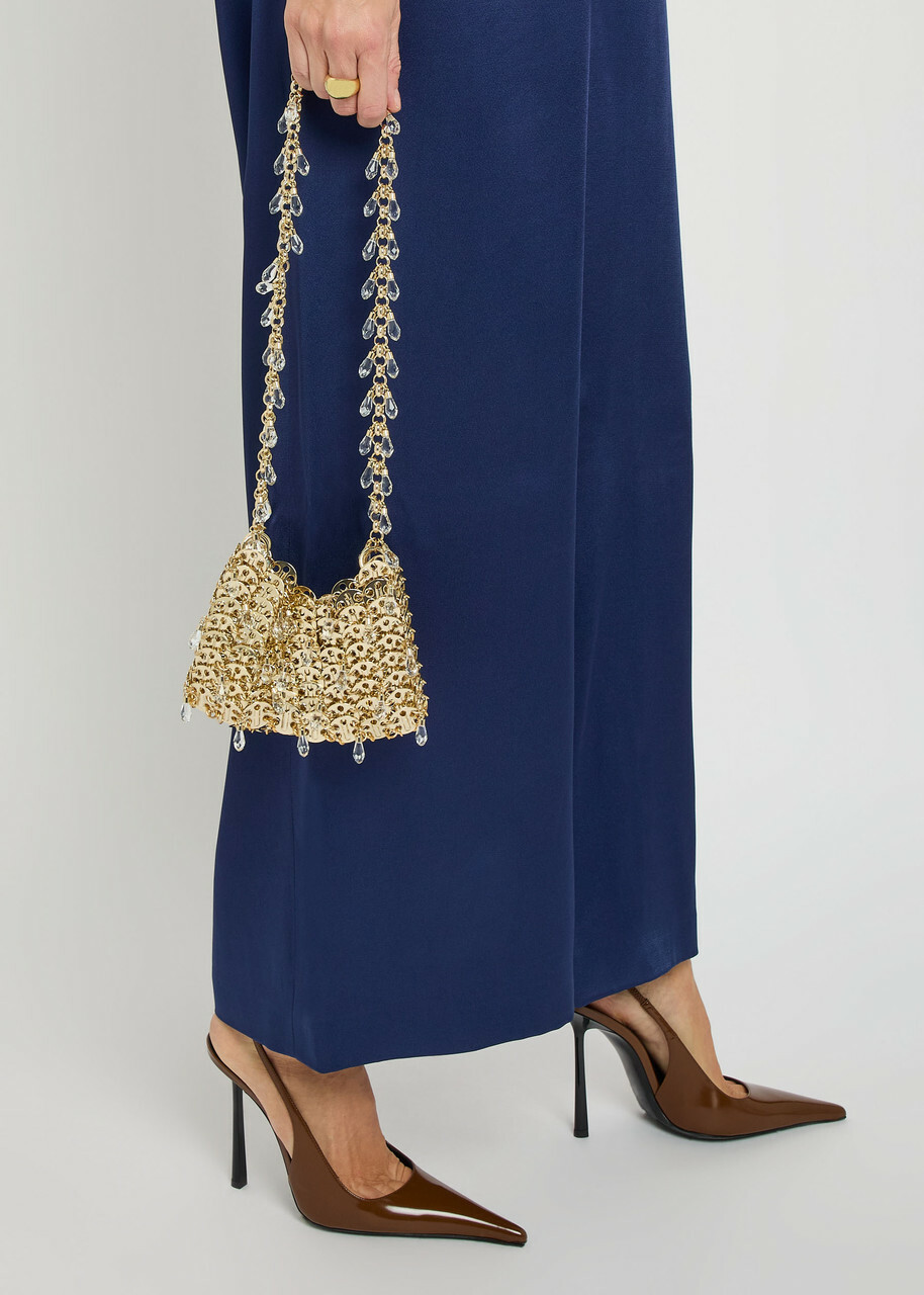 Rabanne Iconic Nano 1969 Crystal-embellished Disc Shoulder bag - Gold - One Size