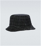 Burberry - Wool and cashmere checked bucket hat