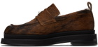 Simone Rocha Brown Heart Toe Platform Loafers