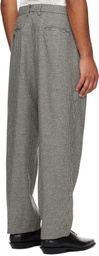 TAKAHIROMIYASHITA TheSoloist. White & Black Two Tuck Front Trousers