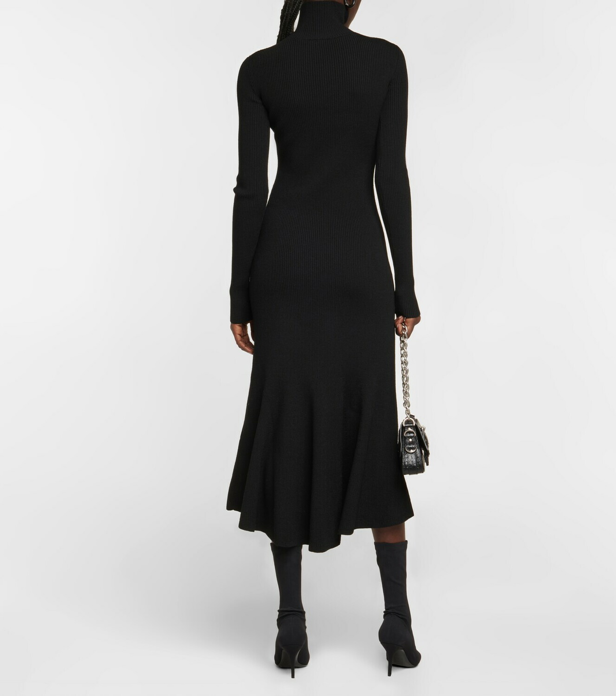 Balenciaga - Turtleneck wool-blend midi dress Balenciaga