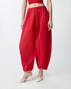 Pinko Lightweight Balloon Trousers With Drawstring Salsa Red