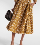 'S Max Mara Printed cotton popline midi dress