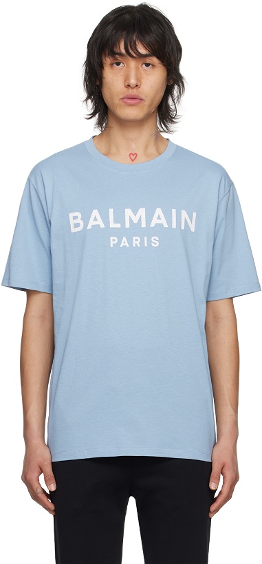 Photo: Balmain Blue Print T-Shirt