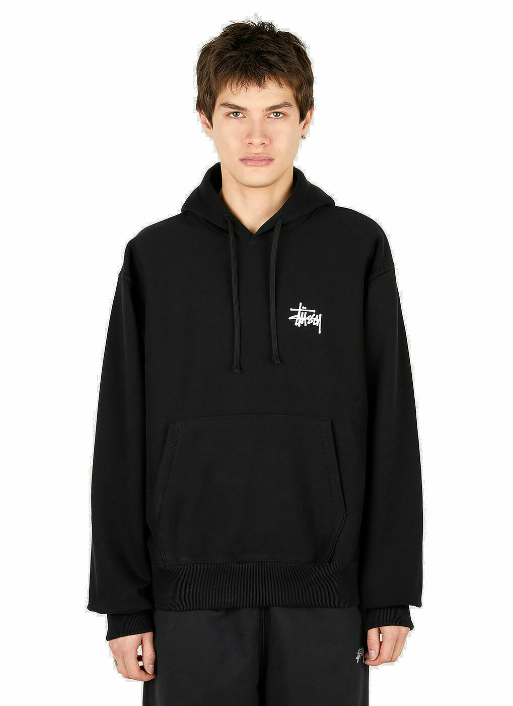 Stüssy Basic Logo Hooded Sweatshirt male Black Stussy