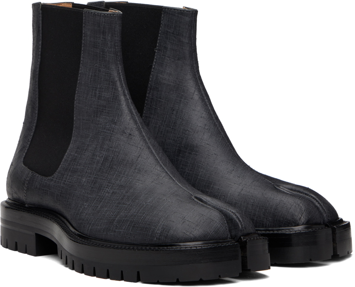 Maison Margiela Black Tabi County Chelsea Boots