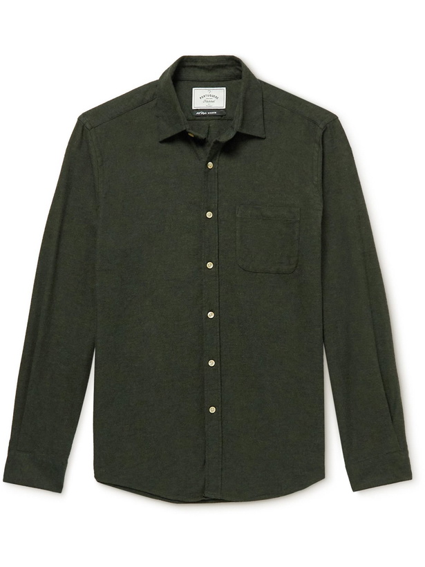 Photo: Portuguese Flannel - Teca Cotton-Flannel Shirt - Green