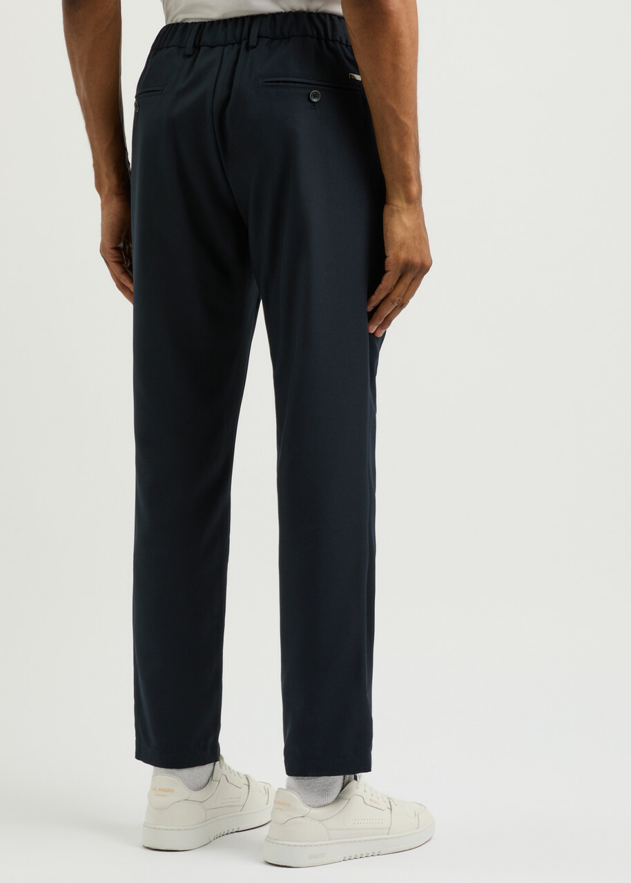 Herno Slim-leg Twill Trousers Navy