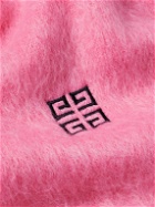 Givenchy - Logo-Embroidered Brushed Mohair-Blend Sweater - Pink