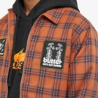 Butter Goods Men's Melody Plaid Zip Overshirt in Burnt Orange/Purple