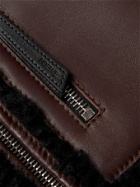 Loewe - Leather-Trimmed Shearling Jacket - Black