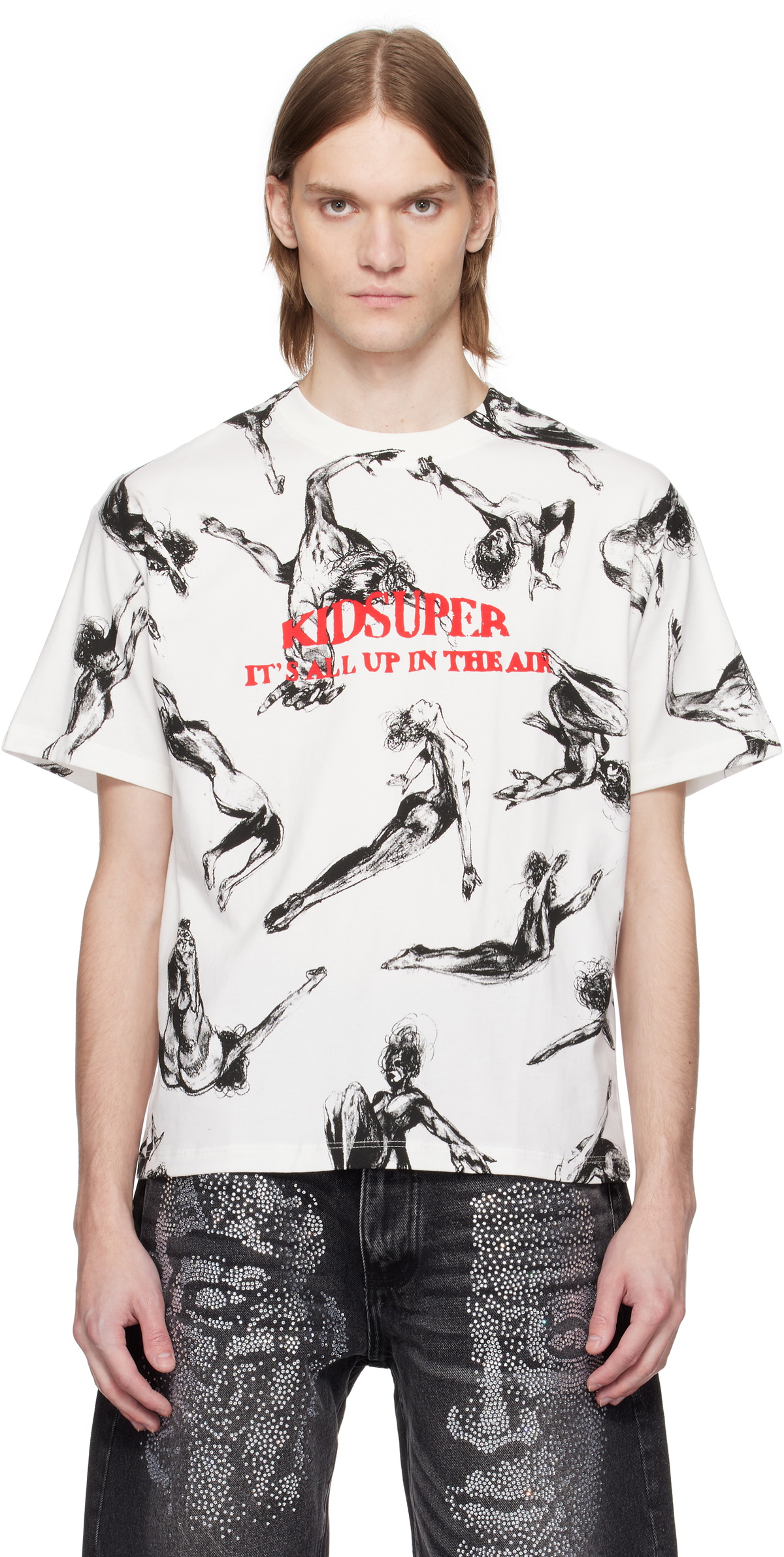 KidSuper White Trapeze Women All Over Print T-shirt