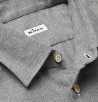 Kiton - Slim-Fit Cotton-Flannel Shirt - Gray