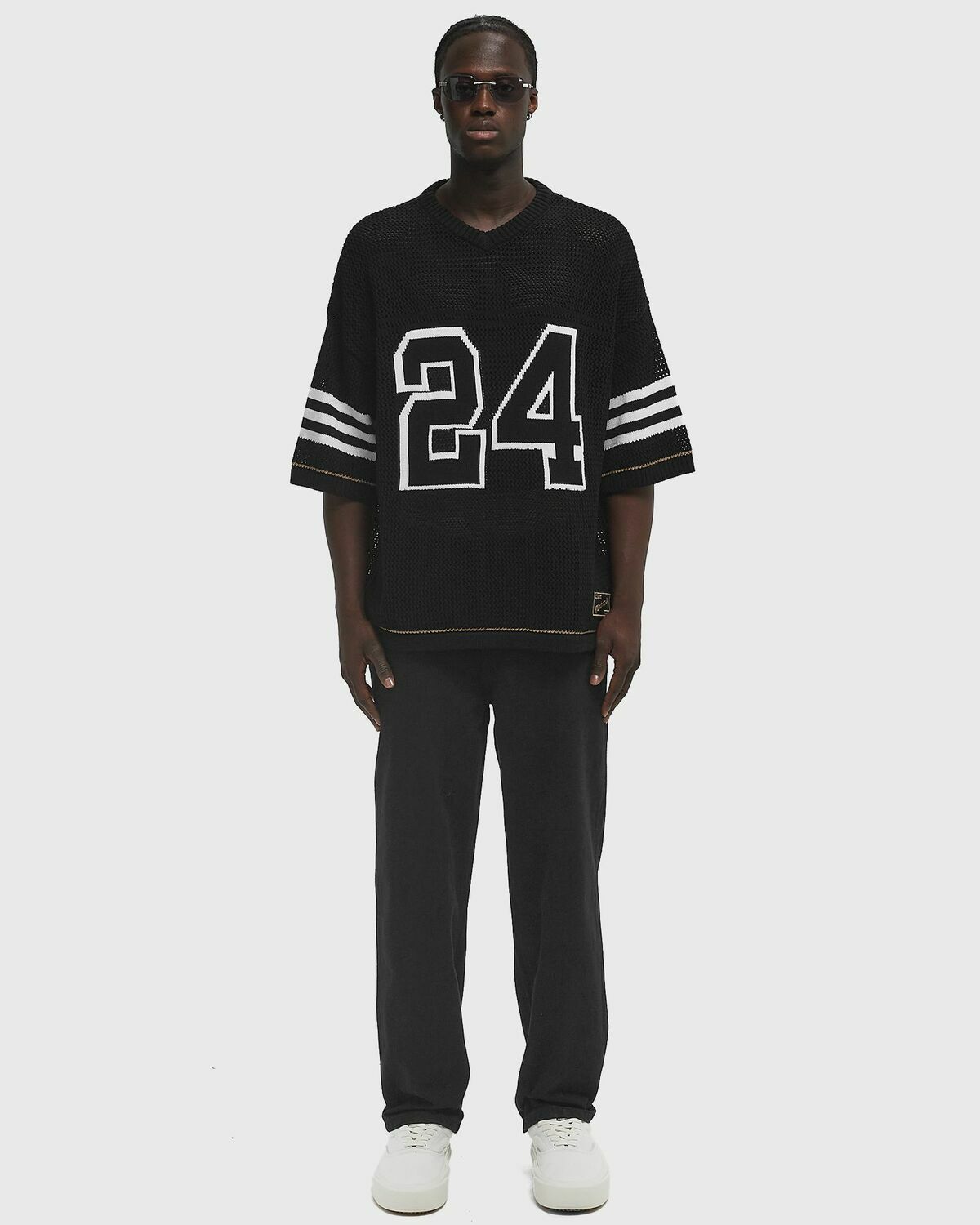 Nahmias Knit 24 Football Shirt Black Mens Jersey Nahmias