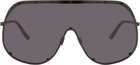 Rick Owens Black Hollywood Shield Sunglasses